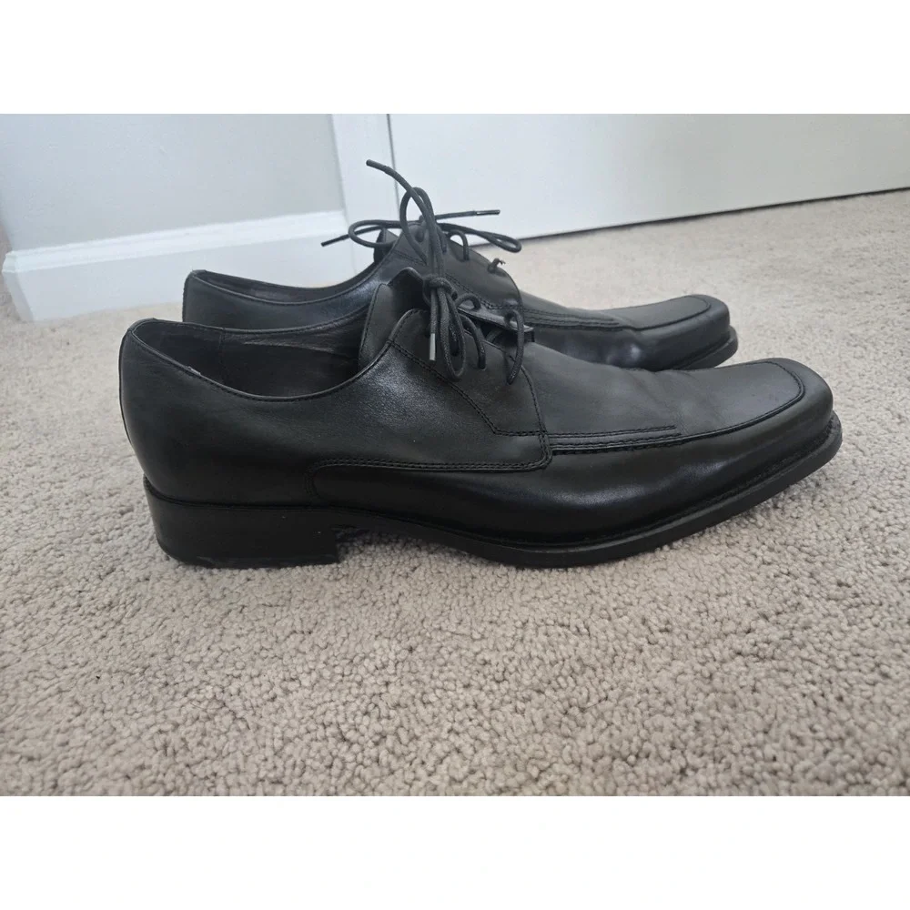 Mens ALDO Lace Up Square Toe Leather Black Oxford Dress Shoe - Size 14